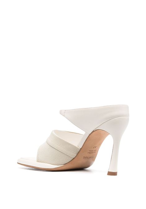 Mules in pelle con cinturino 100mm in bianco - donna MAXMARA SPORTMAX | 2325210338600001